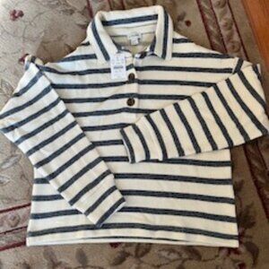 NWT J.Crew Factory super soft collared top XXS